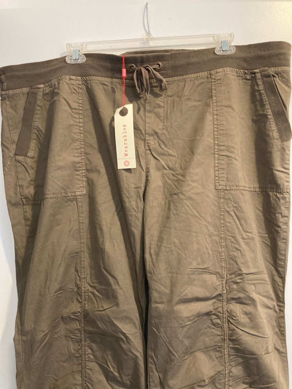 XCVI Wearables- Hard to Find Plus Size Olive Green Khaki Pants with Drawstrings